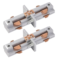 2 Pack of Butt Connector for Single Circuit Main Track in Silver