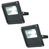 2 Pack of Cordelia Small 1 Light Outdoor LED Slim Line Flood Light - Black