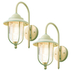 2 Pack of Ellen Outdoor Fishermans Style Wall Light - Mint Green