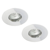 2 Pack of Fixed Fire Rated IP65 Recessed Downlight - Chrome