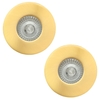 2 Pack of Fixed Fire Rated IP65 Recessed Downlight - Satin Brass