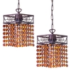 2 Pack of Flo Pendant Ceiling Light - Brushed Bronze