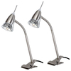 2 Pack of Gemini Clip on Spotlights - Satin Nickel