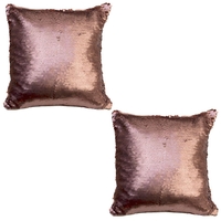 2 Pack of Glitz Sequin Cushion - Bronze