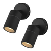 2 Pack of Kenn 1 Light Adjustable Outdoor Wall Light - Black