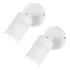 2 Pack of Kenn 1 Light Adjustable Outdoor Wall Light - White