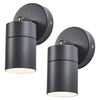 2 Pack of Kenn 1 Light Adjustable Outdoor Wall Lights - Anthracite