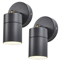 2 Pack of Kenn 1 Light Adjustable Outdoor Wall Lights - Anthracite