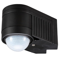 2 Pack of Luton Outdoor 360 Degree Corner Mount PIR Sensor - Black
