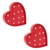 2 Pack of Novelty Heart Shaped Table or Wall Light - Red