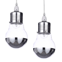 2 Pack of Oversized Bulb Style Easy to Fit Shade - Chrome