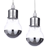 2 Pack of Oversized Bulb Style Easy to Fit Shade - Chrome