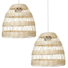 2 Pack of Rattan Easy to Fit Shades - Natural