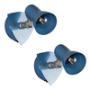 2 Pack of Scorpio 1 Light Adjustable Spotlight Wall Light - Blue