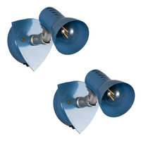 2 Pack of Scorpio 1 Light Adjustable Spotlight Wall Light - Blue