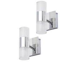 2 Pack of Settle LED 2 Light Up and Down Wall Light - Chrome