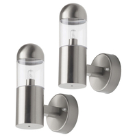 2 Pack of Sigma Outdoor Wall Lights - Stainless Steel