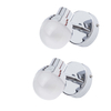 2 Pack of Skipton LED Mini Globe Wall Light - Chrome