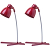 2 Pack of Timmy 1 Light Task Lamp - Red