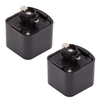 2 Pack of Track Adapter for Single Circuit Mains Track - Black