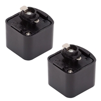 2 Pack of Track Adapter for Single Circuit Mains Track - Black