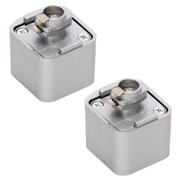 2 Pack of Track Adapter for Single Circuit Mains Track - Silver