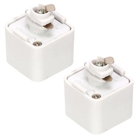 2 Pack of Track Adapter for Single Circuit Mains Track - White