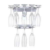2 Tier Champagne Flute Wall Light - Silver