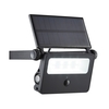 2 Watt LED Solar Powered Outdoor Security Wall Light with PIR - Black