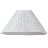 20 Inch Easy to Fit Shade with Small Pleats - Ivory