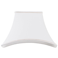 20 Inch Linen Box Easy to Fit Shade with Gold Trim - Natural