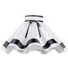 20 Inch Skirt Easy to Fit Shade with Black Stripes & Bow - Black & White