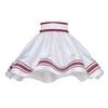 20 Inch Skirt Easy to Fit Shade with Red Stripe - White
