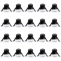 20 Pack of Integrated LED IP65 3000K Fixed Fire Rated Downlight - Chrome