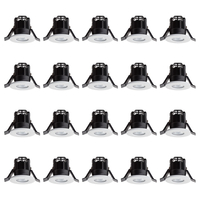 20 Pack of Integrated LED IP65 5000K Fixed Fire Rated Downlight - White