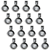 20 Pack of IP20 Fire Rated Recessed Downlighters with LED Bulbs - Black Chrome