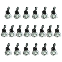 20 Pack of IP20 Fire Rated Recessed Downlighters with LED Bulbs - Chrome