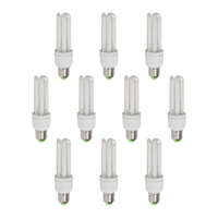 20 Watt E27 Edison Screw CFL Energy Saving Light Bulb - Warm White - 10 Pack