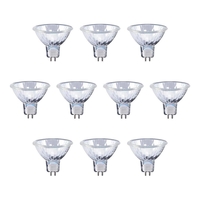 20 Watt MR16 GU5.3 Halogen Dichroic Light Bulb - 10 Pack