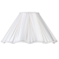 21 Inch Scallop Easy to Fit Shade with Gold Trim - Cream