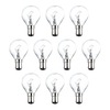 25 Watt B15 Small Bayonet Cap Golf Ball Light Bulbs - Clear - 10 Pack