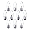 25 Watt E27 Edison Screw Candle Light Bulbs - Clear - 10 Pack