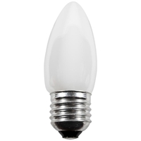 25 Watt ES E27 Edison Screw Candle Light Bulb - Opal