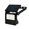 2.8 Watt LED Solar Powered Outdoor Security Wall Light with PIR - Black