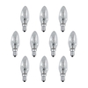 28 Watt SES E14 Small Edison Screw C35 Halogen Candle Light Bulb - Clear - 10 Pack