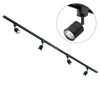 2m Track Light Kit with 4 Soho Heads and LED Bulbs - Black