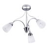 3 Light Folded Arms Semi Flush Ceiling Light - Chrome