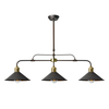 3 Light Industrial Style Diner Pendant - Bronze