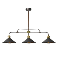 3 Light Industrial Style Diner Pendant - Bronze