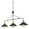 3 Light Vintage Industrial Style Diner Ceiling Bar - Antique Brass